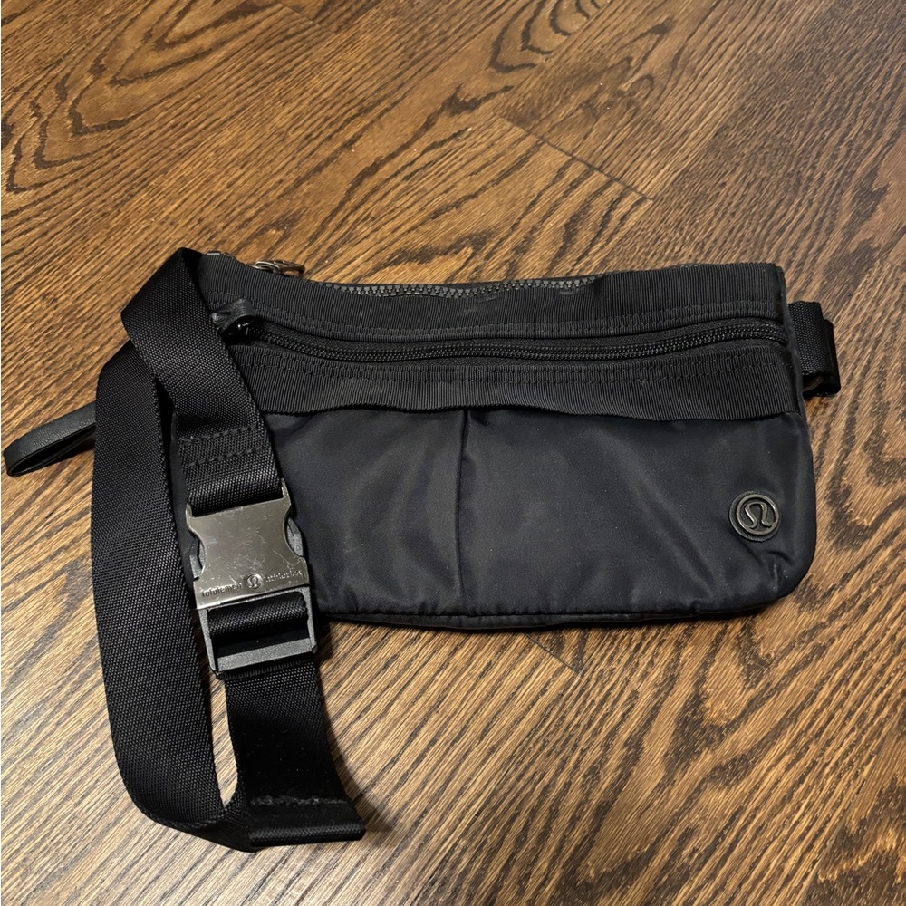 lululemon athletica Black Belt Bag with Adjustable Strap